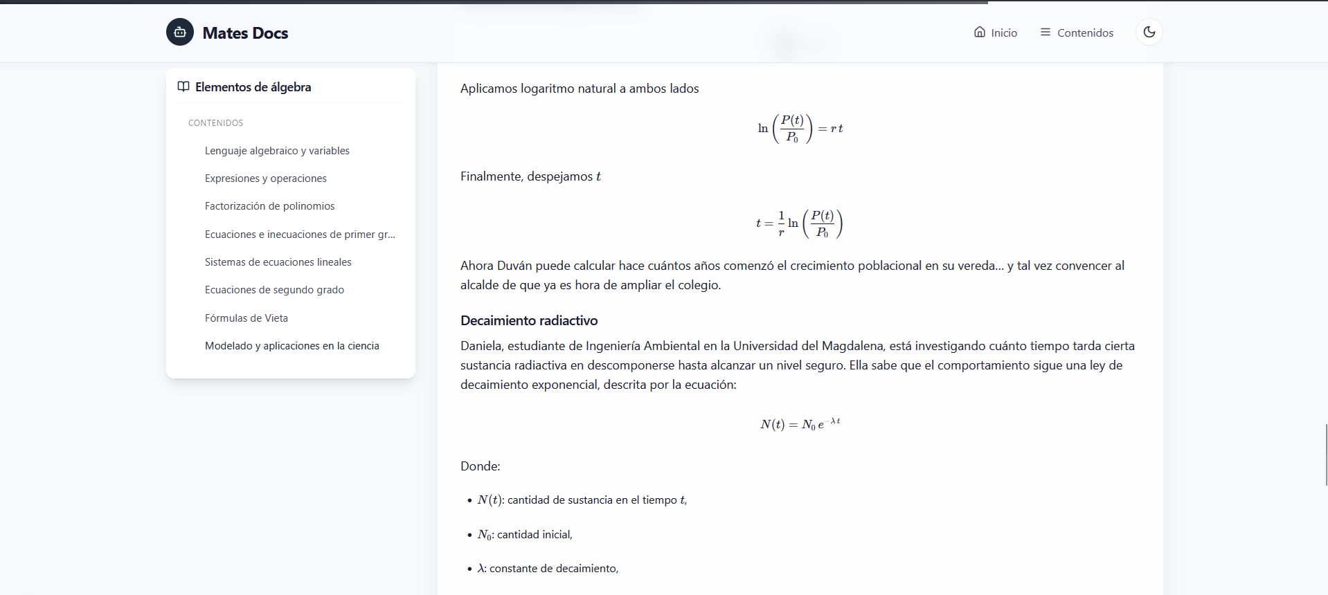 Representación de tasa de cambio promedio